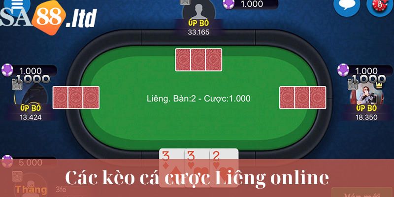 Các kèo cá cược trong game bài Liêng Sa88 là gì?