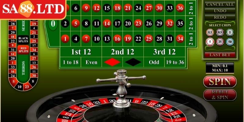 Cược ngoài trong Roulette SA88 online