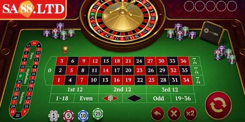 Quy luật chơi Roulette SA88 trực tuyến tiêu chuẩn
